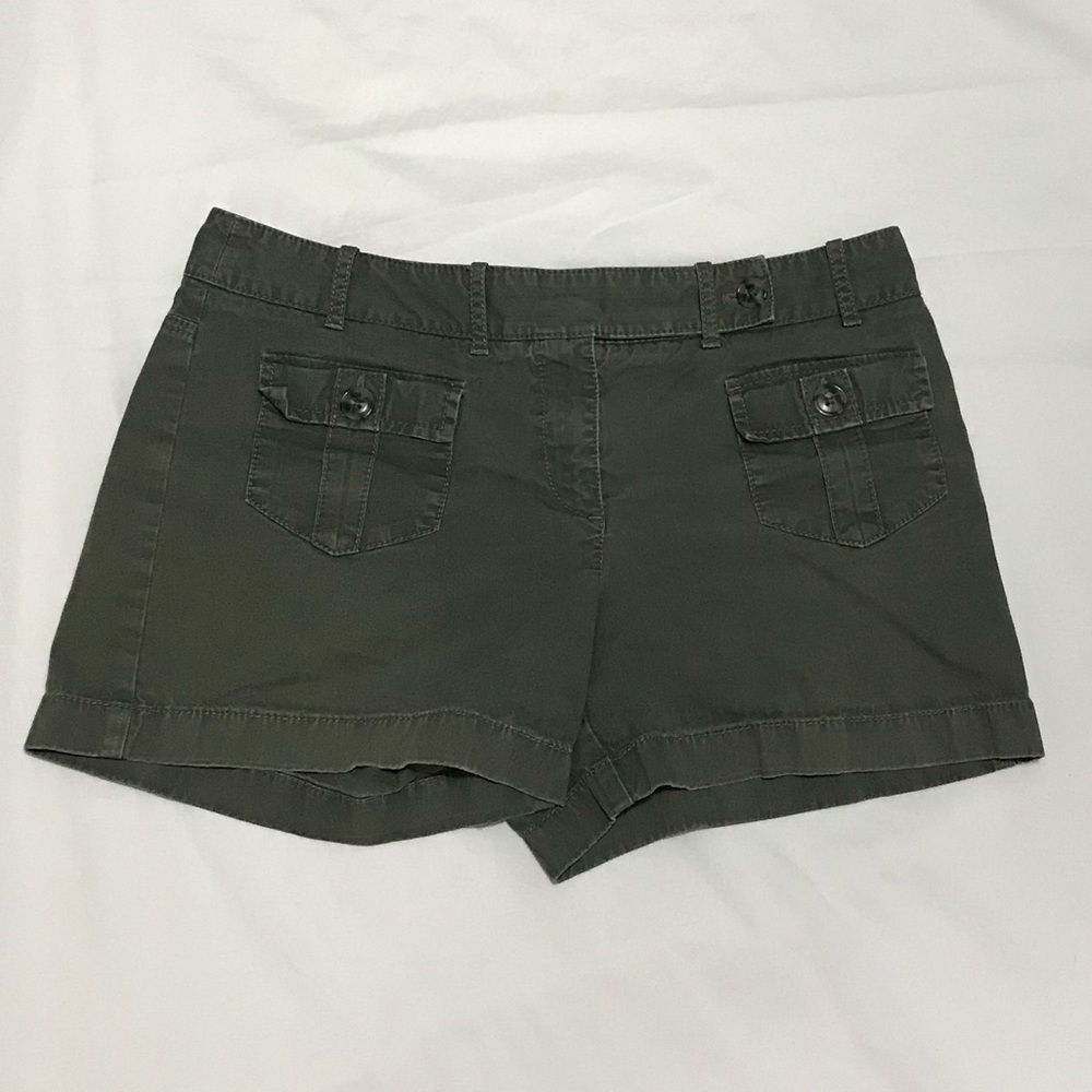 Ann Taylor Loft Womens 4" Inseam Shorts Green Sz 6